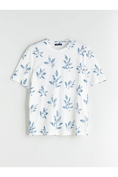 LC Waikiki Lcwaikiki Classic Crew Neck Printed Combed Cotton Mens T-Shirt
