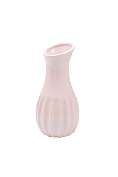 wei inox Vaza decorativa, ceramica, roz, 18x7.5 cm