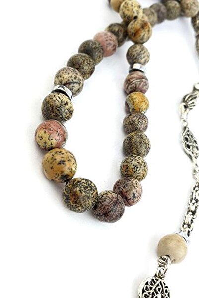 OSESHOP تصميم مسبحة من حجر العقيق المادغاسكاري مع شرابة فولاذية