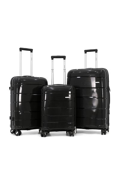 Capital 3-Piece Hard-Side Polypropylene Luggage Set – Lightweight, Durable, Spinner Trolley