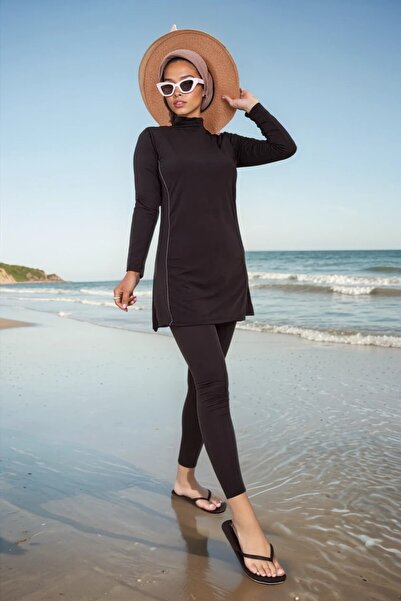 Asya Karen Kadın Tesettür Mayo Takımı 3'lü Bone Dahil