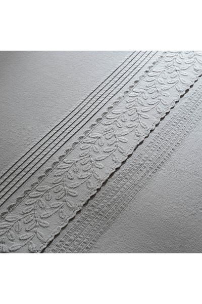 Ecocotton Adelya Battal Size Duvet Cover Set 100% Organic Cotton Linen Embroidered Gray 240X220 cm