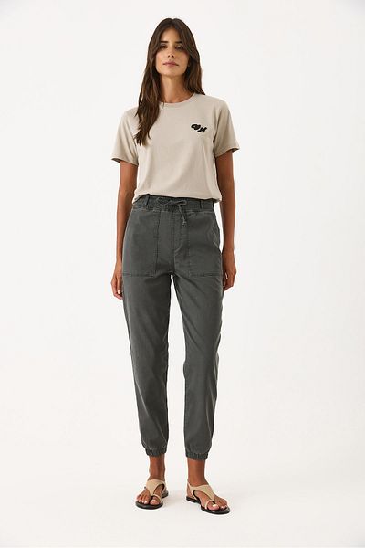 VENA Flora Elastic Waist Denim Trousers(Tencel)(Tm) - Anthracite