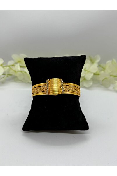 Constanza Exclusive 22 Ayar Altın Kaplama Hasırlı Trabzon Kelepçe 540