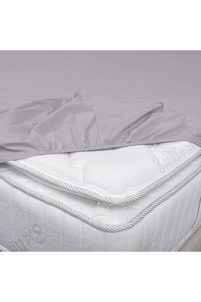 Bed N Home SA Fitted bed sheet set,100%Egyptian cotton, 250TC, light gray ,2pillowcases. 160x200cm