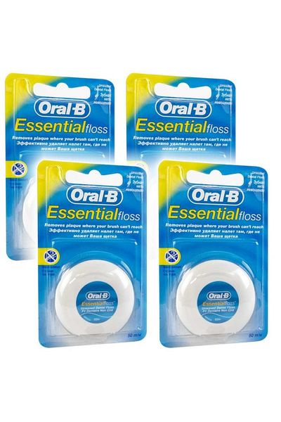 Oral-B Set of 4 Oral-B Essential Floss Regular dental floss, 50 m
