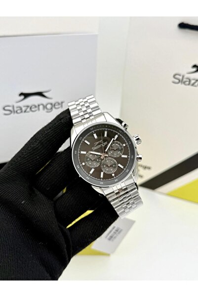 Slazenger Sl.09.1934.2 Men's Wristwatch Silver Inside Black Color
