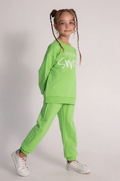 DMB BOYS & GIRLS Text Printed Crew Neck Bottom-Top Girl's Tracksuit Set
