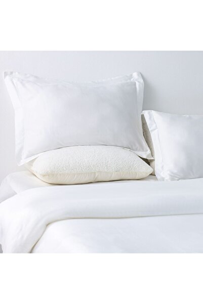 Danube Home Serene 3 Pc Cotton King Duvet Cover Set-White-220x230 cm, 50x75 cm | 100% Cotton-300 Thread Count