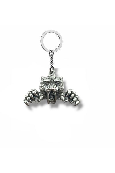 Herşey Nota Funky Tiger – Colorful Style Unisex Metal Keychain with Tiger Figure