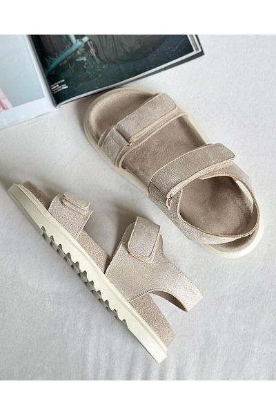 Zuum Zendal Velcro Women's Sandals - Beige Suede