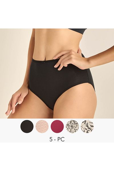 FAV Set of 5 - Assorted Briefs with Lace Trim