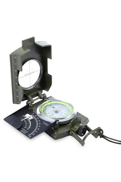 No8 Home Prismatic Water Resistant Luminous With Compass Case Military Army For Camping Hiking Travel Geology Pu