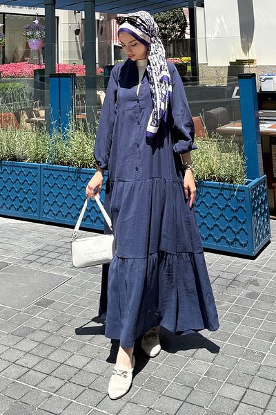 Tesettür Diyarı Women's Summer Cloth Shirt Dress