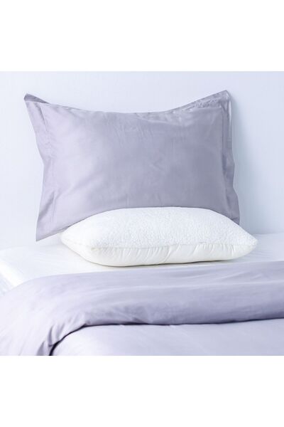 Danube Home Serene 2 Pc Cotton Twin Duvet Cover Set-Grey-135x200 cm,50x75 cm | 100% Cotton-300 Thread Count