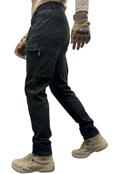 Polviton Men's Cargo Pants Tactical Combat Side Pockets
