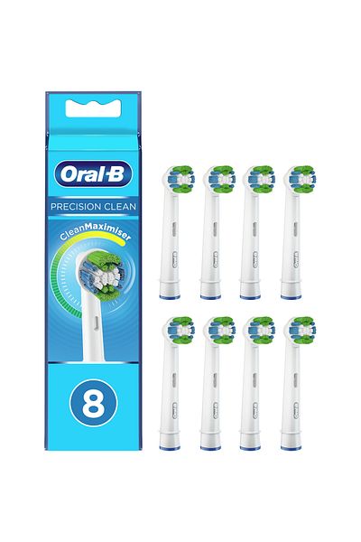 Oral-B Precision Clean electric toothbrush refills, CleanMaximiser Technology, 8 pcs