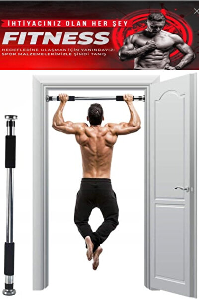 ESENLİWE Barfiks Barı Krom Egzersiz Çubuğu Kapı Barfiksi Koridor Arası Barfix...