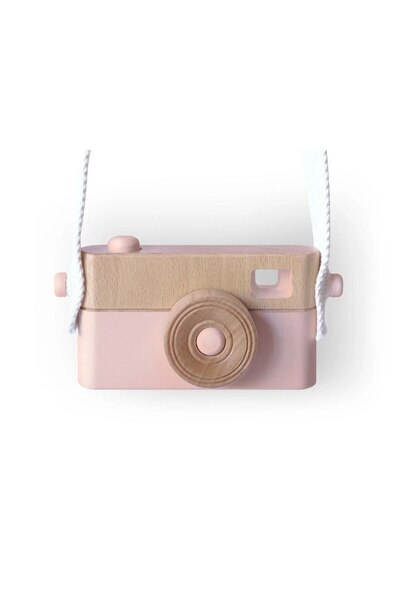 indiggo Wooden Camera Toy with Chalk for Kids - Craffox - Pink, +3 years