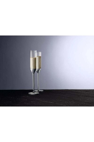 Vera Wang Nouveau Vera Wang set 2 champagne glasses silver-plated