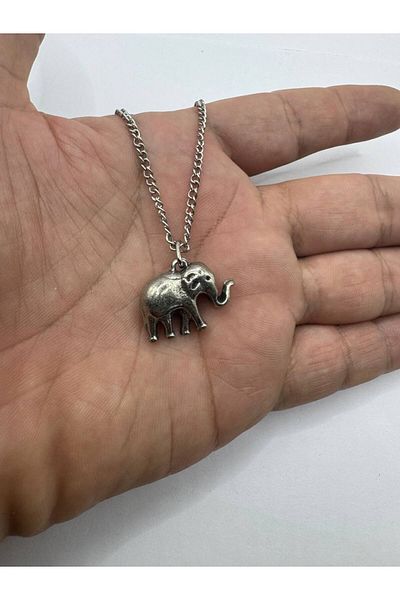 Herşey Nota Elephant Grace – Unisex Necklace with Elephant Figure (60 cm Chain)