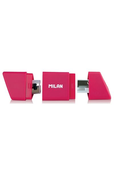 Milan Milan Silde Mechanical Double Pencil Sharpener with Container, Plastic
