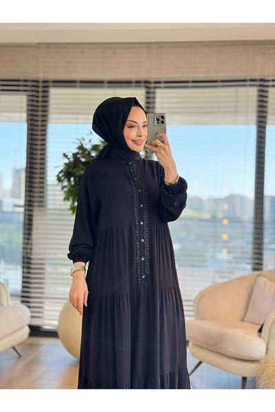ALANURMODA Guipure Detailed Dress