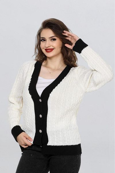 Fox Life Kids Women's Two Color Stone Button Cardigan Flt1005
