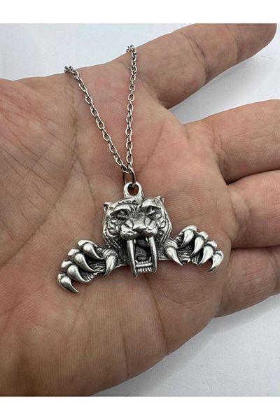 Herşey Nota Funky Tiger – Colorful Style Owner Tiger Figured Unisex Necklace (60 cm Chain)