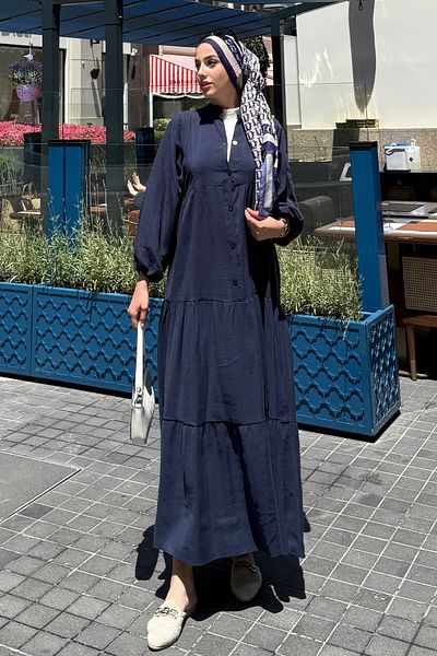 Tesettür Diyarı Women's Summer Cloth Shirt Dress