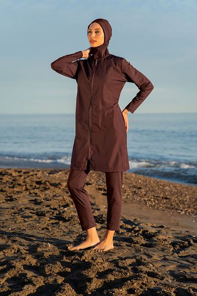 mirates 25257-2 Parachute Fabric Hijab Swimsuit