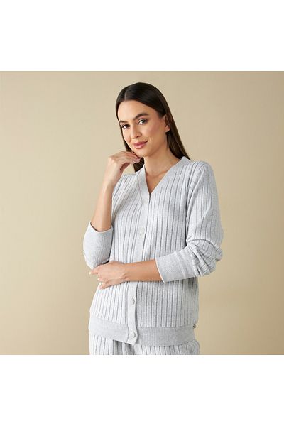 FAV Textured Button Through Top and Pyjama Set