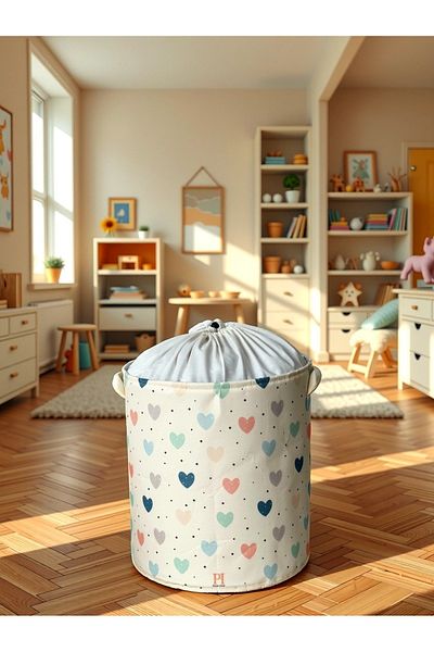 HomyJRs Health Mesh Multi-Purpose Toy Storage Box Laundry Basket Folding Organizer Basket 37X40