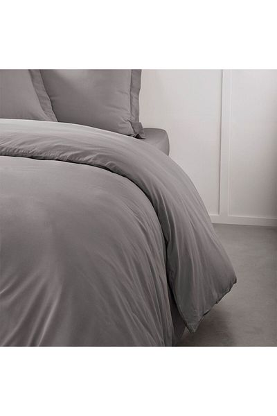 Danube Home Pristine Fit Queen Duvet Cover Light Grey 220X240Cm | 100% Cotton-144 Thread Count