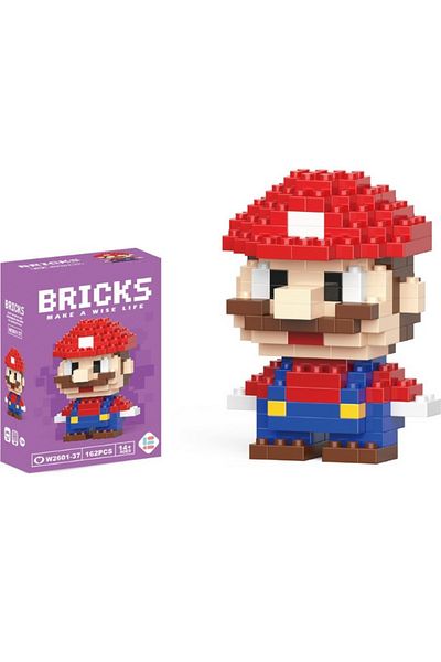 Toum Mario Bricks Small Particle 3D Puzzle Lego Desktop Decoration