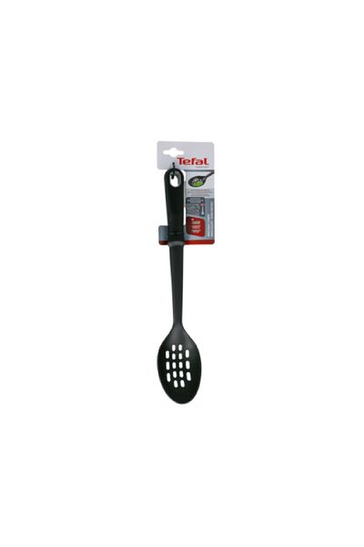 TEFAL High Quality Heat-Resistant Nylon Comfort Slotted Spoon Black