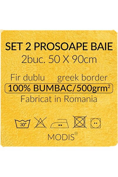 Modis Set of 2 Bath Towels, Cotton, Modis, 50x90 cm, Powder Pink