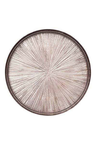 Secret de Gourmet Elegant Round Shaped Glass Astra Dessert Plate Champagne 21cm