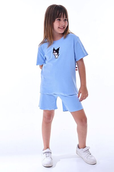 ZUZUNGA Ribana Beybi Overlock Detailed Kuromi Embroidered Top-Under Set