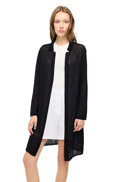 Perspective Shirt Collar Long Sleeve Knitwear Cardigan