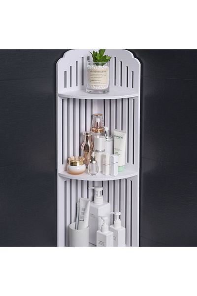 DAR Corner bathroom shelf 4 shelves 146-9, White