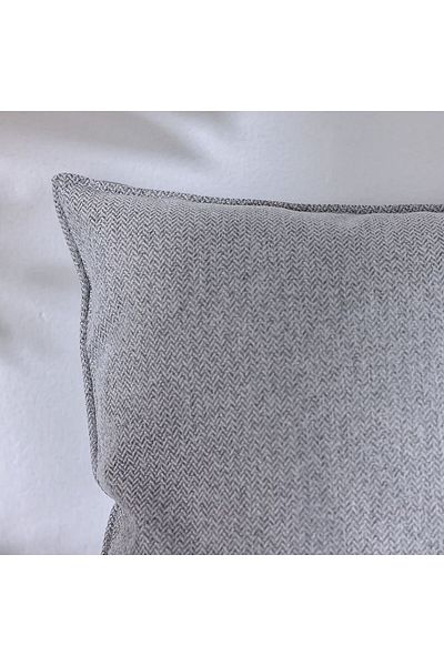 Danube Home Meadow Set Of 2 Cushions Cover Light Grey 45X45 Cm | Polyester Couch Pillow Cover