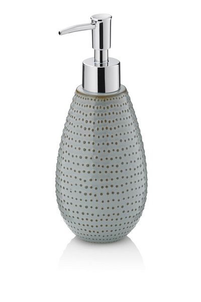 Kela Soap dispenser Dots gray-brown ceramic 350 ml
