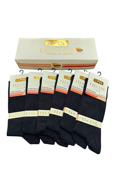 ENFAEL 6 Pairs of Modal Men's Seamless Men's Black (Washable Fragrant) Boxed Socks
