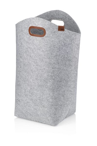 Kela Fay laundry bag, light gray felt, 52x24 cm
