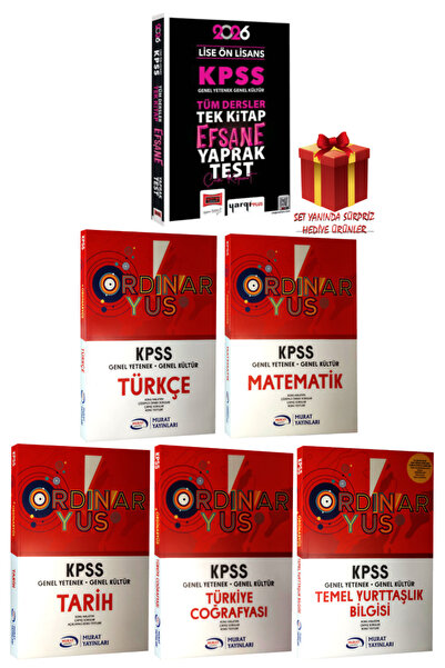Yargı Yayınları 2026 KPSS Lise-Ön Lisans GY-GK Tek Kitap Efsane Yaprak Test+O...