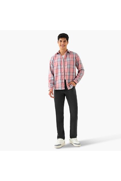 Lee Cooper Regular Fit Checked Collared Shirt