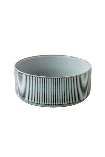 EasyLife Domus Glossy Glaze Coated Ceramic Bowl Blue Grey 20.5cm