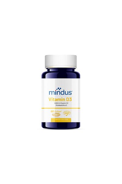mindus Vitamin D3 1,000 Iu 60 Softgels