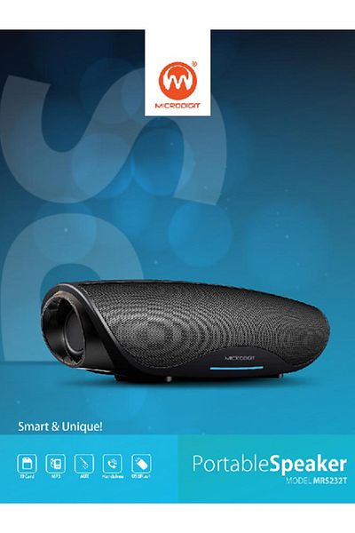 Microdigit MRS232T مكبر صوت بلوتوث محمول - أسود